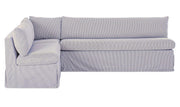 Fable Navy Stripe 100.5 in L-Shape Slipcover Dining Banquette - Ornate Home