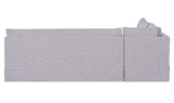 Fable Navy Stripe 100.5 in L-Shape Slipcover Dining Banquette - Ornate Home