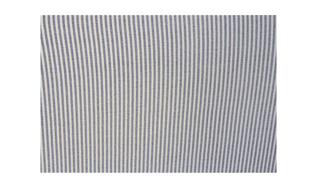 Fable Navy Stripe 125.5 in L-Shape Slipcover Dining Banquette - Ornate Home