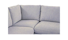 Fable Navy Stripe 154 in U-Shape Slipcover Dining Banquette - Ornate Home