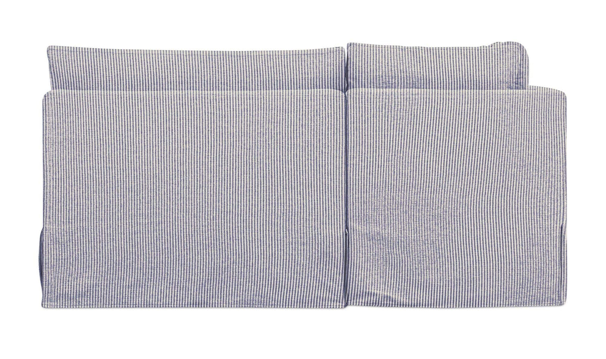 Fable Navy Stripe 168 in U-Shape Slipcover Dining Banquette - Ornate Home