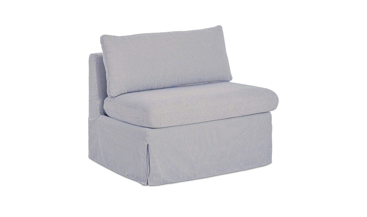 Fable Navy Stripe Slipcover Dining Chair and Half - Ornate Home