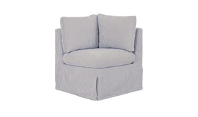 Fable Navy Stripe Slipcover Dining Corner Chair - Ornate Home