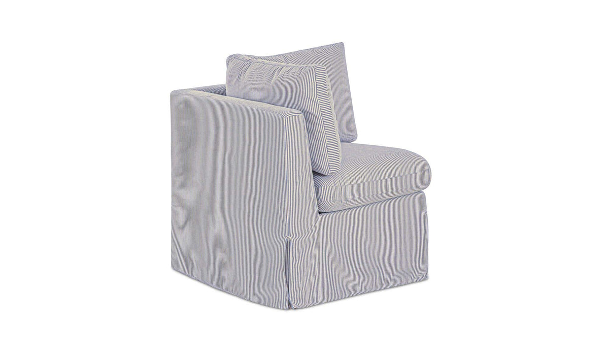 Fable Navy Stripe Slipcover Dining Corner Chair - Ornate Home