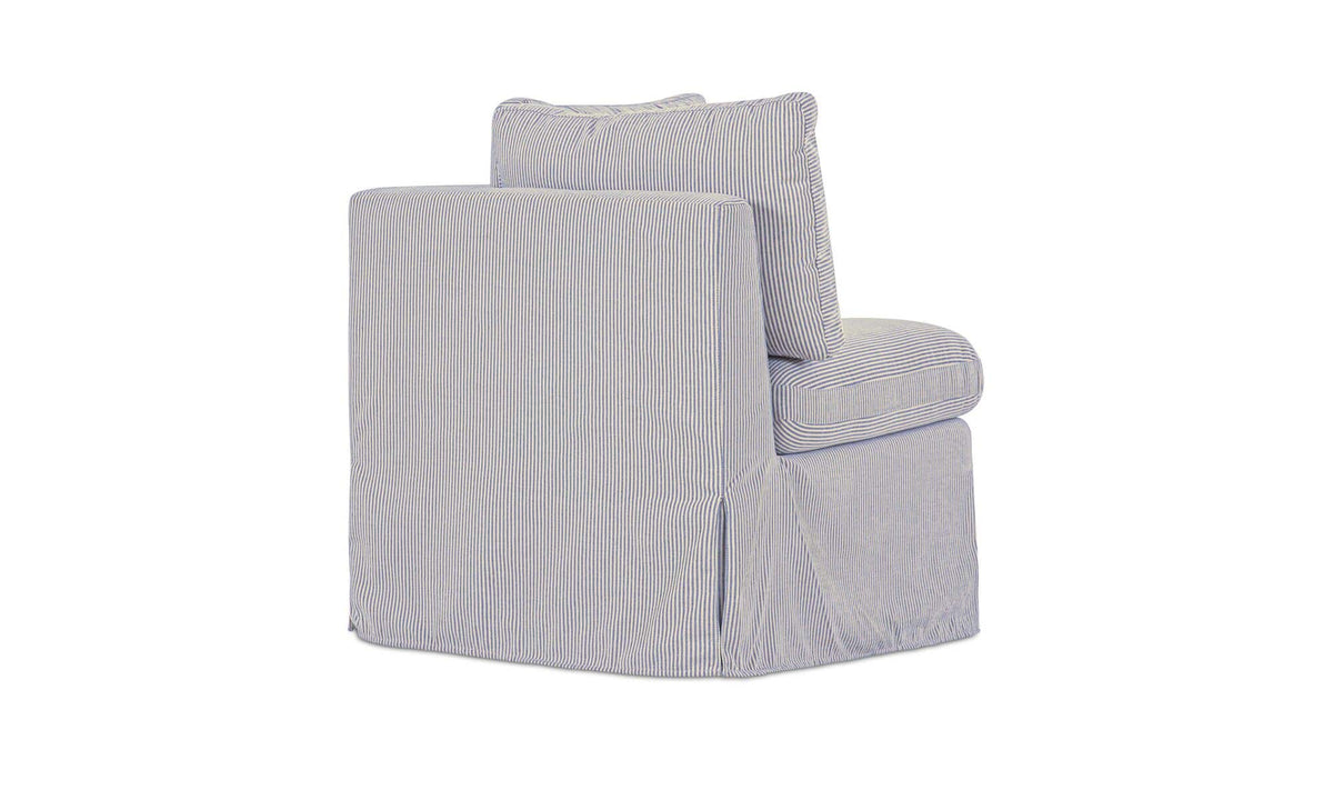 Fable Navy Stripe Slipcover Dining Corner Chair - Ornate Home