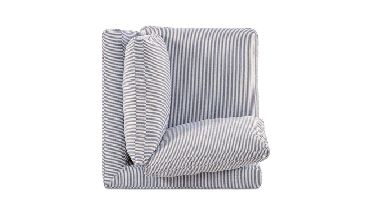 Fable Navy Stripe Slipcover Dining Corner Chair - Ornate Home