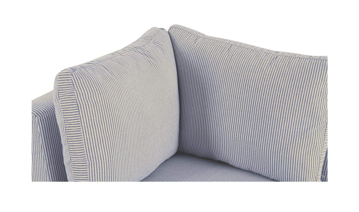 Fable Navy Stripe Slipcover Dining Corner Chair - Ornate Home