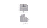Fable Navy Stripe Slipcover Dining Corner Chair - Ornate Home