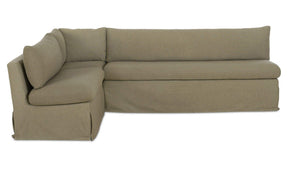 Fable Olive 100.5 in L-Shape Slipcover Dining Banquette - Ornate Home