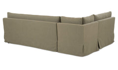 Fable Olive 100.5 in L-Shape Slipcover Dining Banquette - Ornate Home