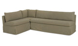 Fable Olive 100.5 in L-Shape Slipcover Dining Banquette - Ornate Home