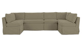 Fable Olive 121 in U-Shape Slipcover Dining Banquette - Ornate Home