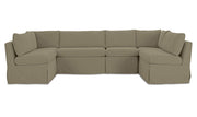 Fable Olive 121 in U-Shape Slipcover Dining Banquette - Ornate Home
