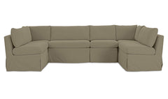 Fable Olive 121 in U-Shape Slipcover Dining Banquette - Ornate Home