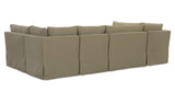 Fable Olive 121 in U-Shape Slipcover Dining Banquette - Ornate Home