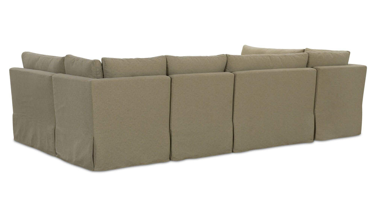 Fable Olive 121 in U-Shape Slipcover Dining Banquette - Ornate Home