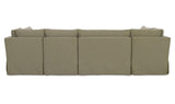 Fable Olive 121 in U-Shape Slipcover Dining Banquette - Ornate Home
