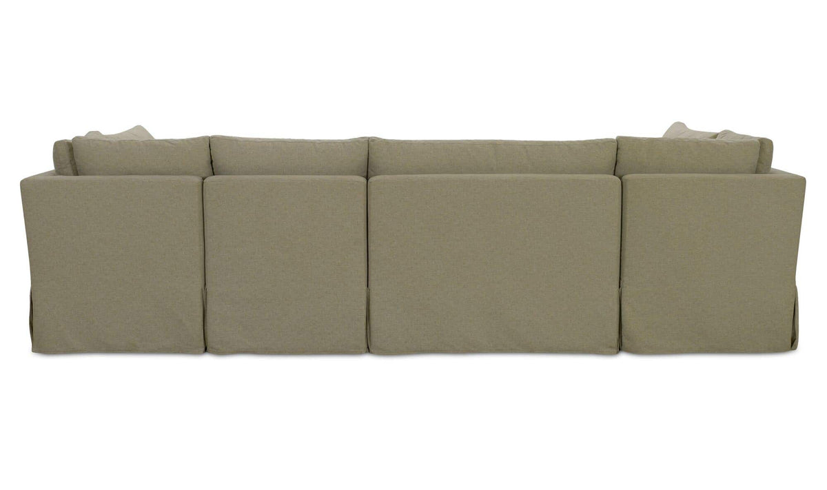 Fable Olive 121 in U-Shape Slipcover Dining Banquette - Ornate Home