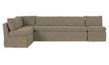 Fable Olive 125.5 in L-Shape Slipcover Dining Banquette - Ornate Home