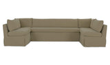 Fable Olive 129 in U-Shape Slipcover Dining Banquette - Ornate Home