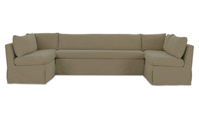 Fable Olive 129 in U-Shape Slipcover Dining Banquette - Ornate Home