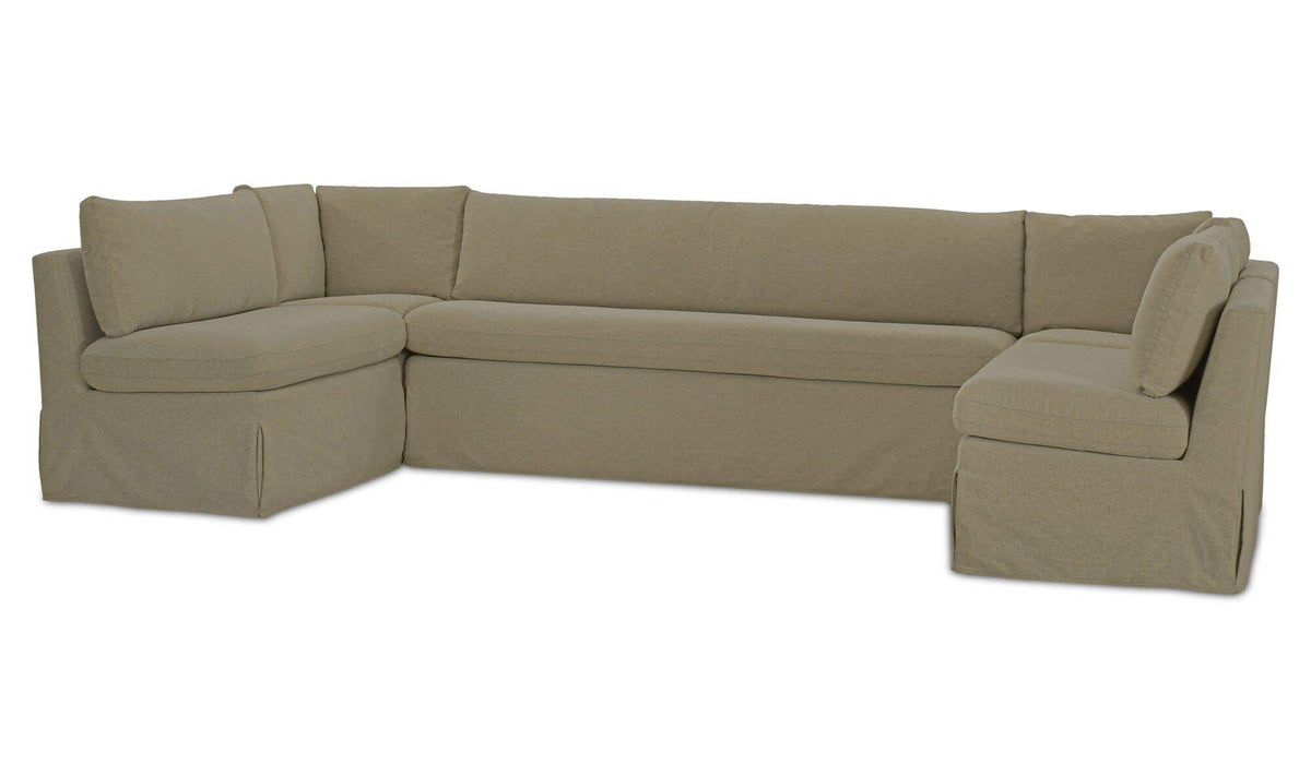 Fable Olive 129 in U-Shape Slipcover Dining Banquette - Ornate Home