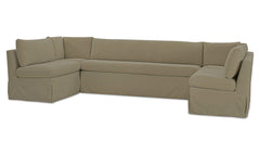 Fable Olive 129 in U-Shape Slipcover Dining Banquette - Ornate Home