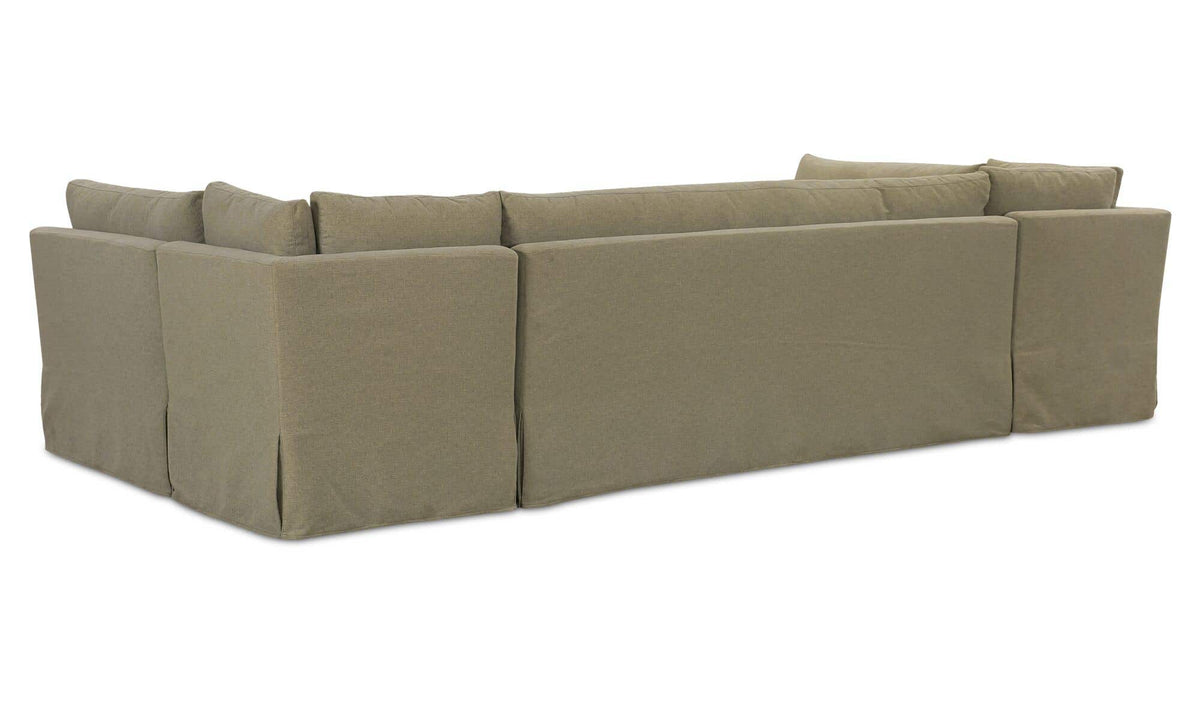 Fable Olive 129 in U-Shape Slipcover Dining Banquette - Ornate Home