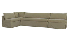 Fable Olive 139.5 in L-Shape Slipcover Dining Banquette - Ornate Home