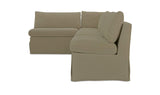 Fable Olive 139.5 in L-Shape Slipcover Dining Banquette - Ornate Home