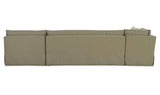 Fable Olive 139.5 in L-Shape Slipcover Dining Banquette - Ornate Home