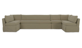 Fable Olive 154 in U-Shape Slipcover Dining Banquette - Ornate Home