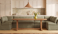 Fable Olive 154 in U-Shape Slipcover Dining Banquette - Ornate Home
