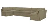 Fable Olive 154 in U-Shape Slipcover Dining Banquette - Ornate Home