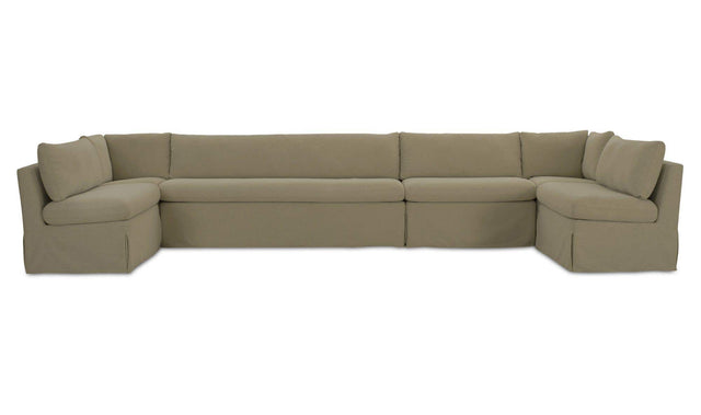 Fable Olive 168 in U-Shape Slipcover Dining Banquette - Ornate Home