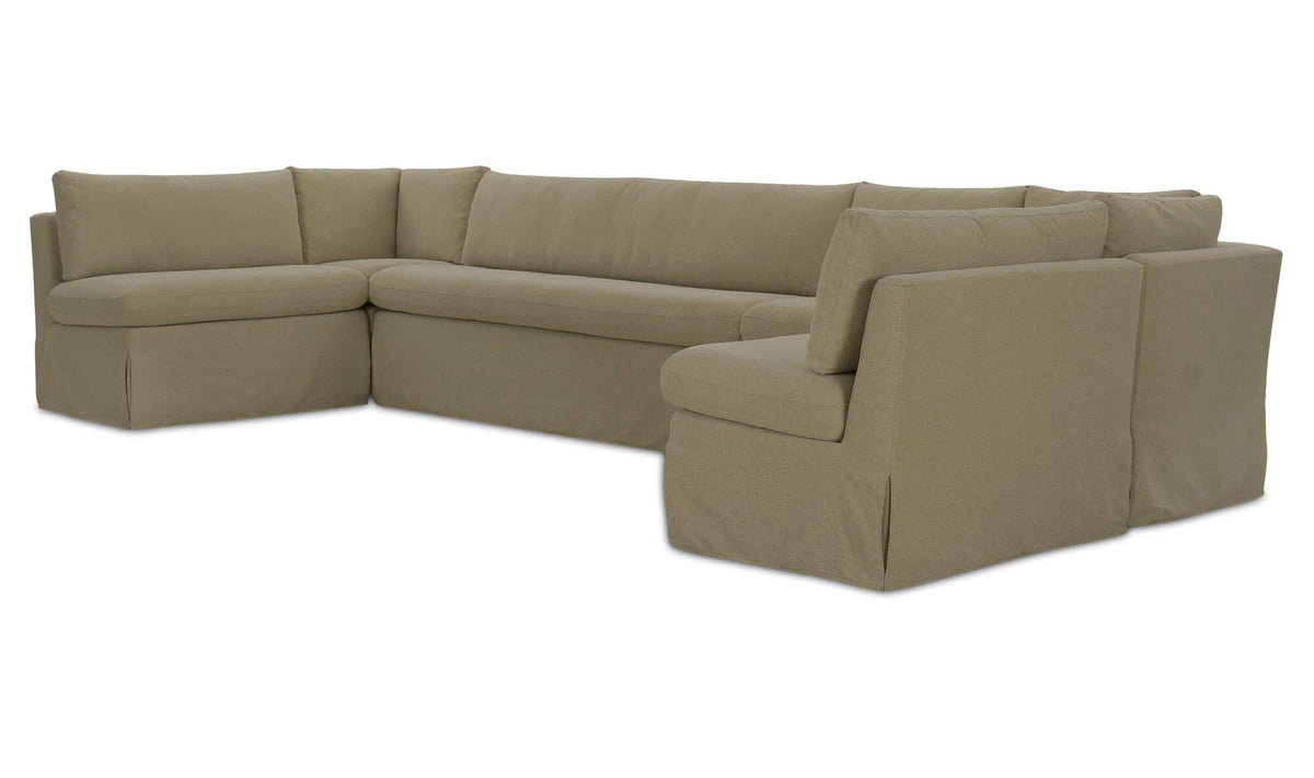 Fable Olive 168 in U-Shape Slipcover Dining Banquette - Ornate Home