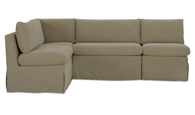 Fable Olive 96 in L-Shape Slipcover Dining Banquette - Ornate Home