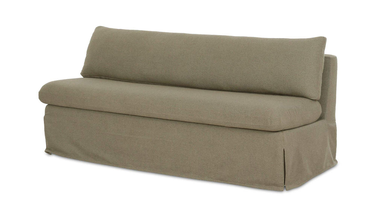 Fable Olive Slipcover Dining Bench - Ornate Home