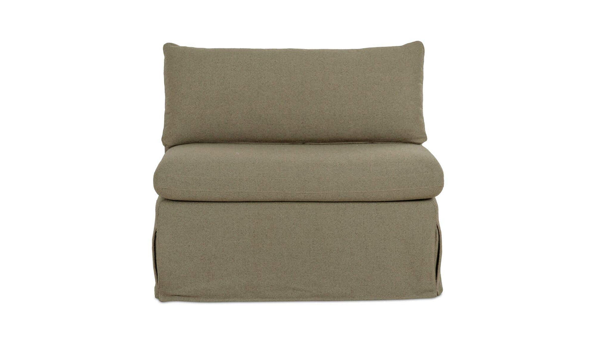 Fable Olive Slipcover Dining Chair and Half - Ornate Home