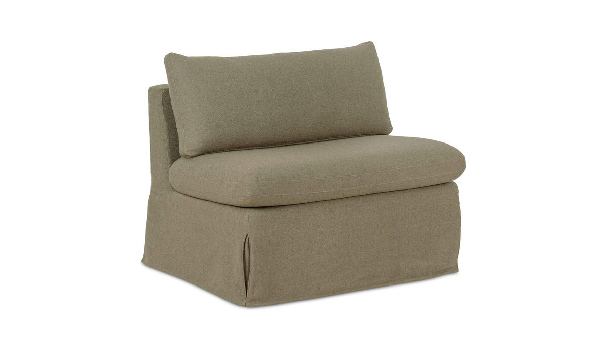 Fable Olive Slipcover Dining Chair and Half - Ornate Home