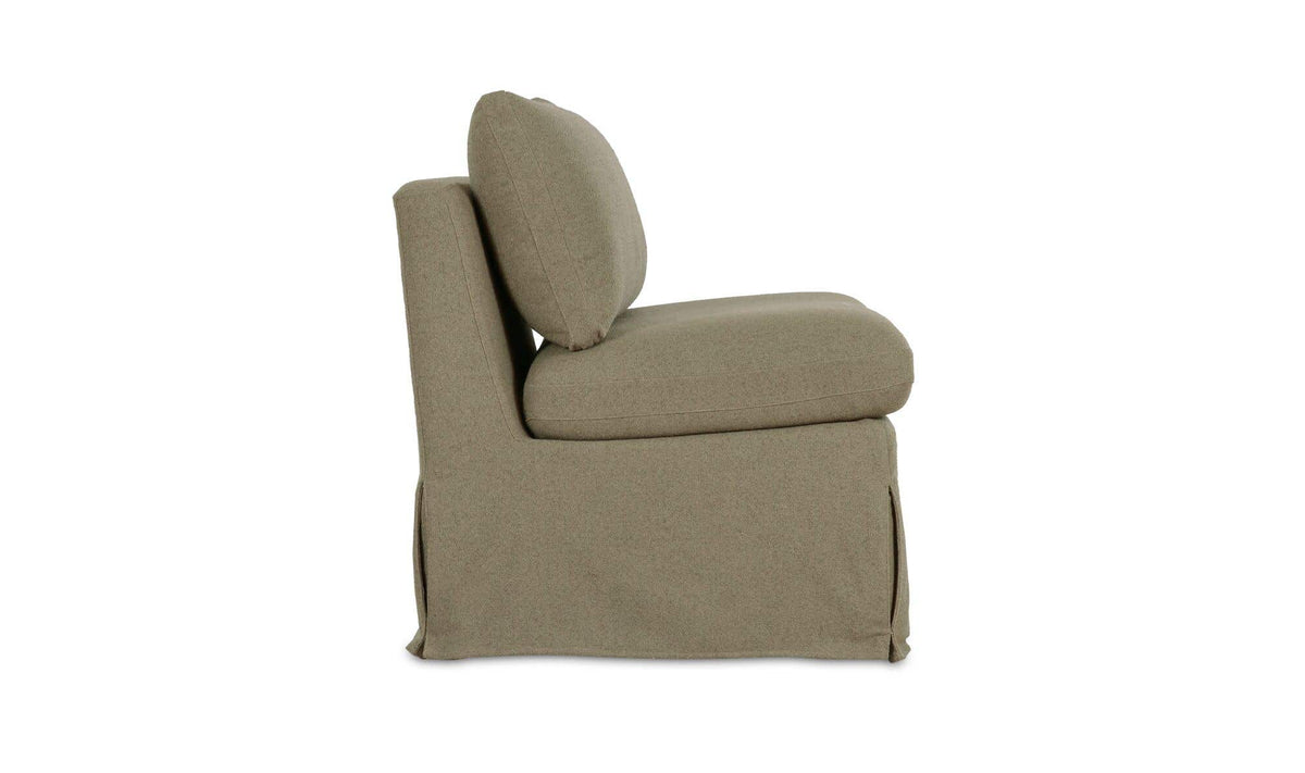 Fable Olive Slipcover Dining Chair and Half - Ornate Home