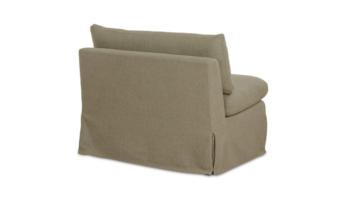Fable Olive Slipcover Dining Chair and Half - Ornate Home