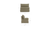 Fable Olive Slipcover Dining Chair and Half - Ornate Home