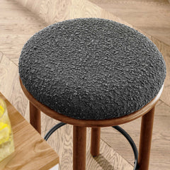 Fable Walnut/Charcoal Boucle Fabric Counter Stools (Set of 2) - Ornate Home