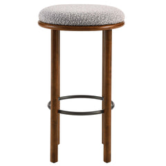 Fable Walnut/Taupe Boucle Fabric Bar Stools (Set of 2) - Ornate Home