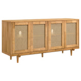 Fabra Honey 4-door Dining Sideboard Storage Console - Ornate Home