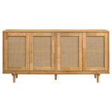 Fabra Honey 4-door Dining Sideboard Storage Console - Ornate Home