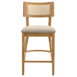 Fabra Honey Wheat Cane Back Counter Height Chair (Set Of 2) - Ornate Home