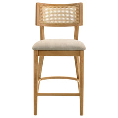Fabra Honey Wheat Cane Back Counter Height Chair (Set Of 2) - Ornate Home