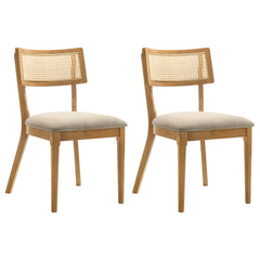 Fabra Honey Wheat Cane Back Side Chair (Set Of 2) - Ornate Home